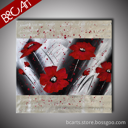 BC16-0036 High Quality Home modern flower Print Large Size Oil Painting